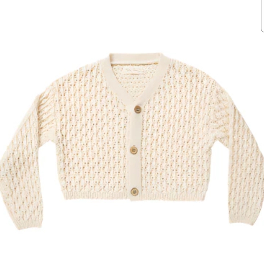 Rylee + Cru Cream Button-Up Cardigan